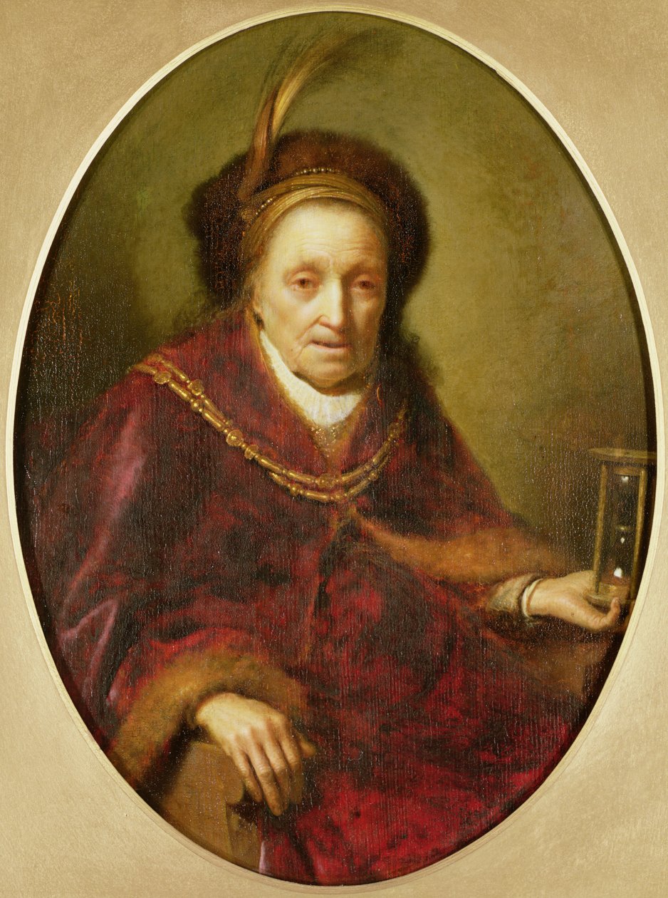 Egy öregasszony óraüveggel alkotó: Gerrit Dou