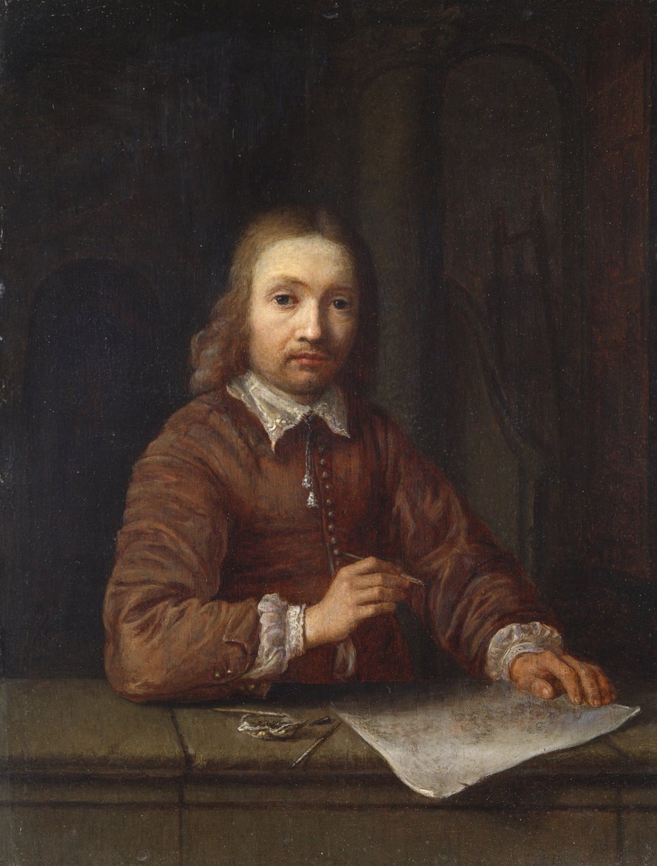 Önarckép (olaj, tábla) alkotó: Gerrit Dou