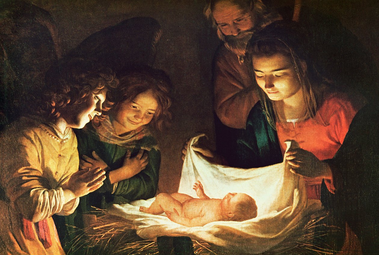 A gyermek imádása, 1620 körül alkotó: Gerrit van Honthorst