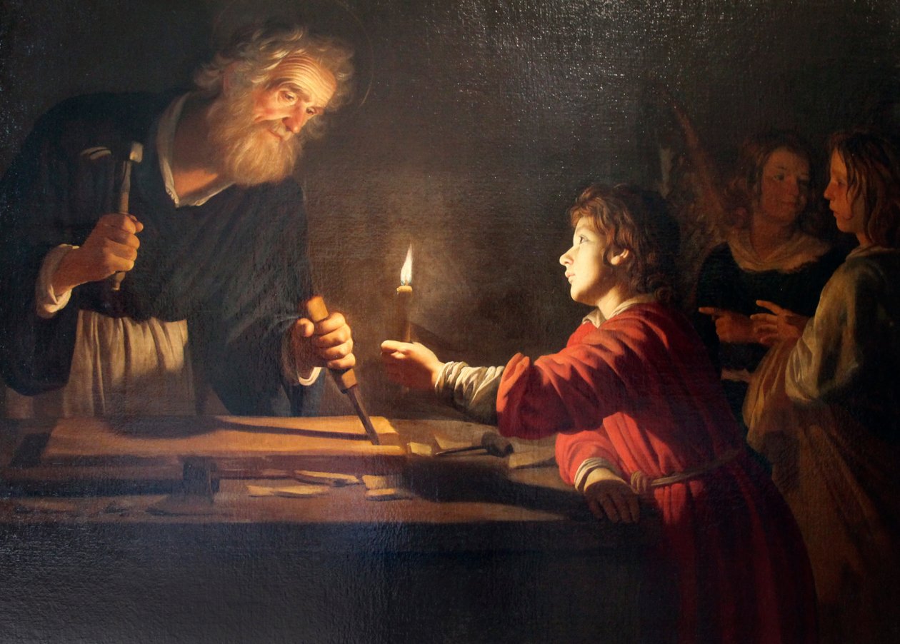 „Krisztus gyermekkora”, 1620 alkotó: Gerrit van Honthorst
