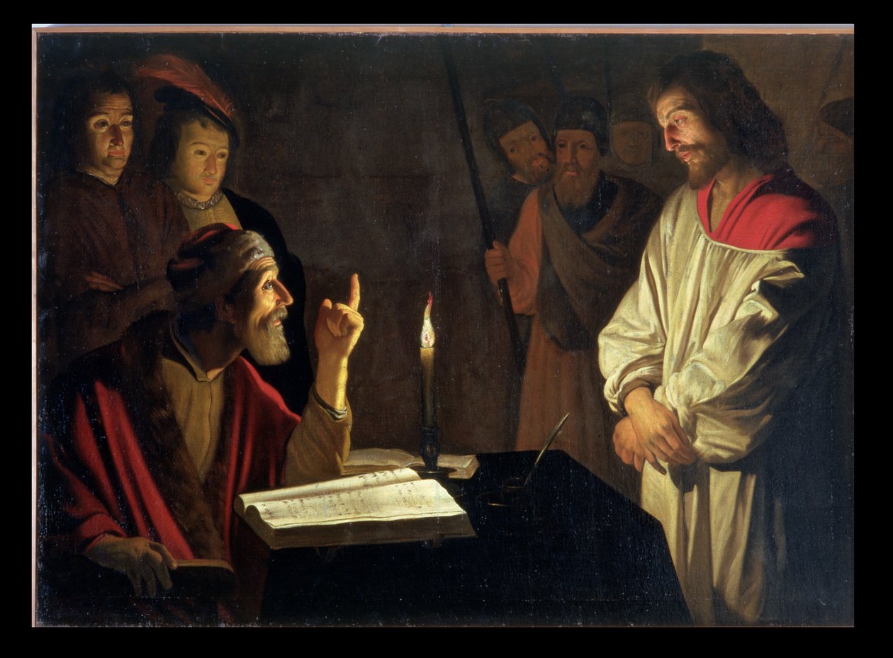Krisztus Kajafás előtt alkotó: Gerrit van Honthorst