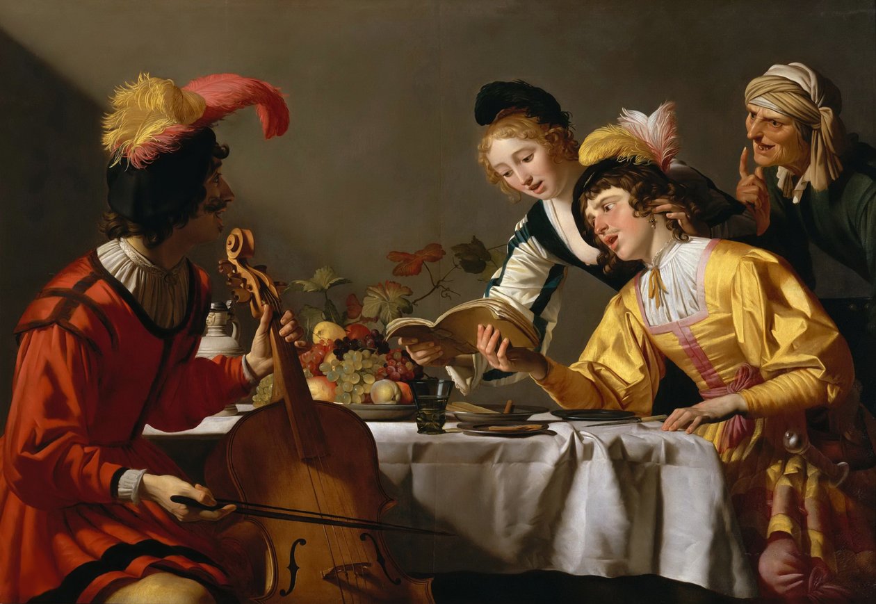 Koncert, 1627 körül. alkotó: Gerrit van Honthorst