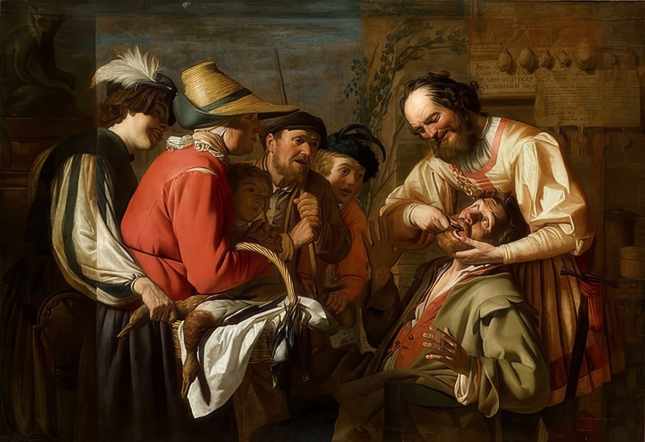 A foghúzó. 1628 (?) alkotó: Gerrit van Honthorst