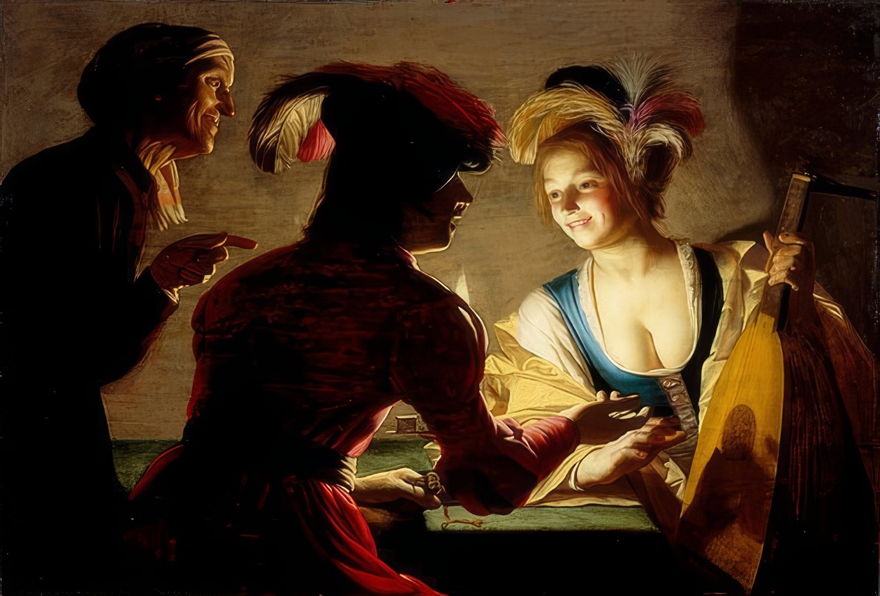 A párkereső. 1625 alkotó: Gerrit van Honthorst