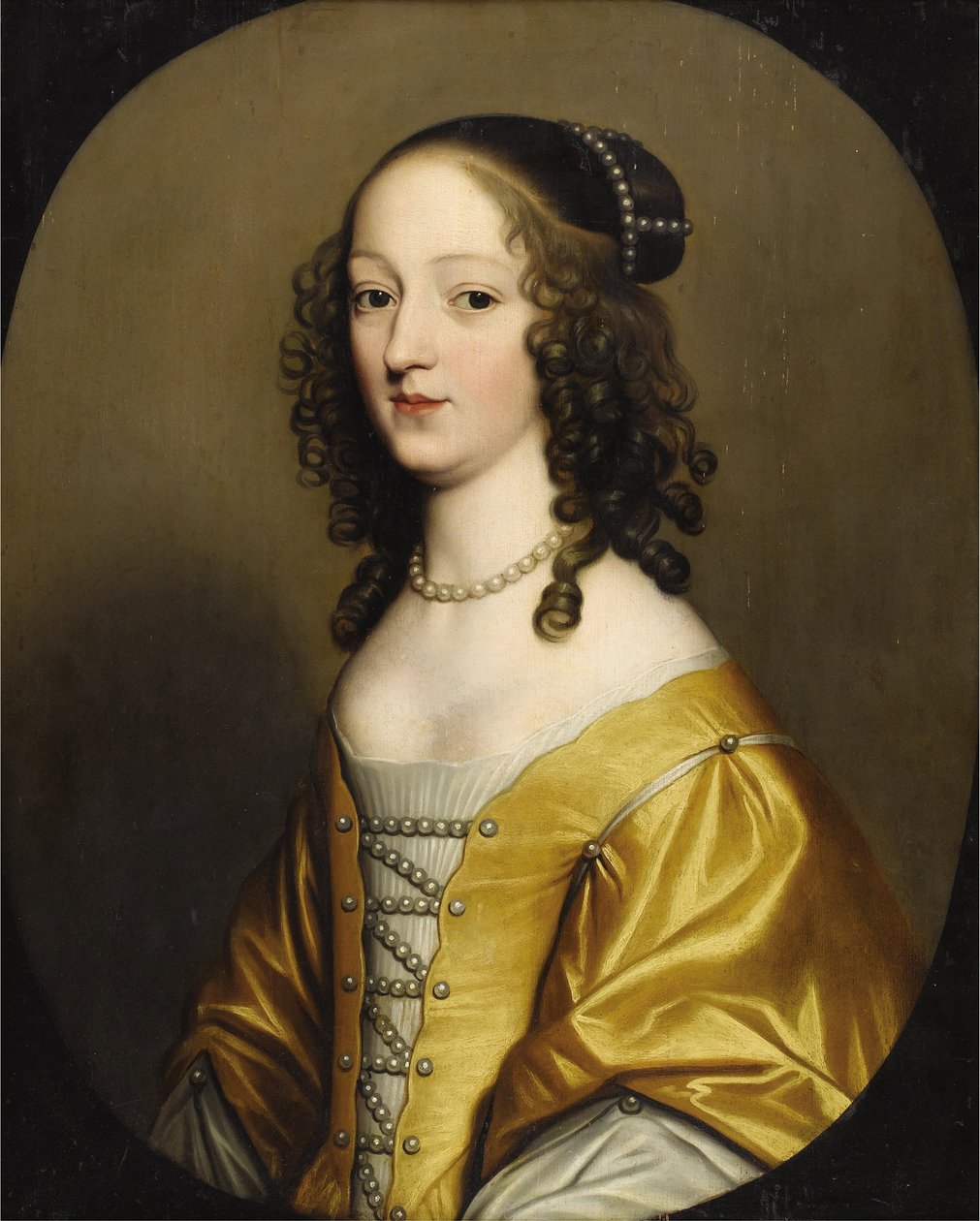 Elisabeth de Boheme – Elizabeth Stuart (1596-1662), Csehország királynője, szerző: Honthorst, Gerrit, van (1590-1656). Olaj, fa. Mérete: 72,3x57,7 cm. Magángyűjtemény alkotó: Gerrit van Honthorst