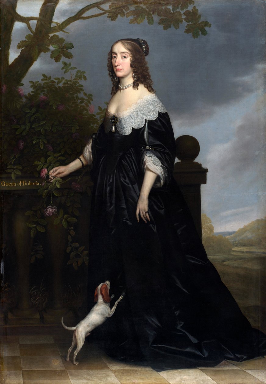 Erzsébet Stuart 1596-1662, Cseh királynője, 1642 alkotó: Gerrit van Honthorst