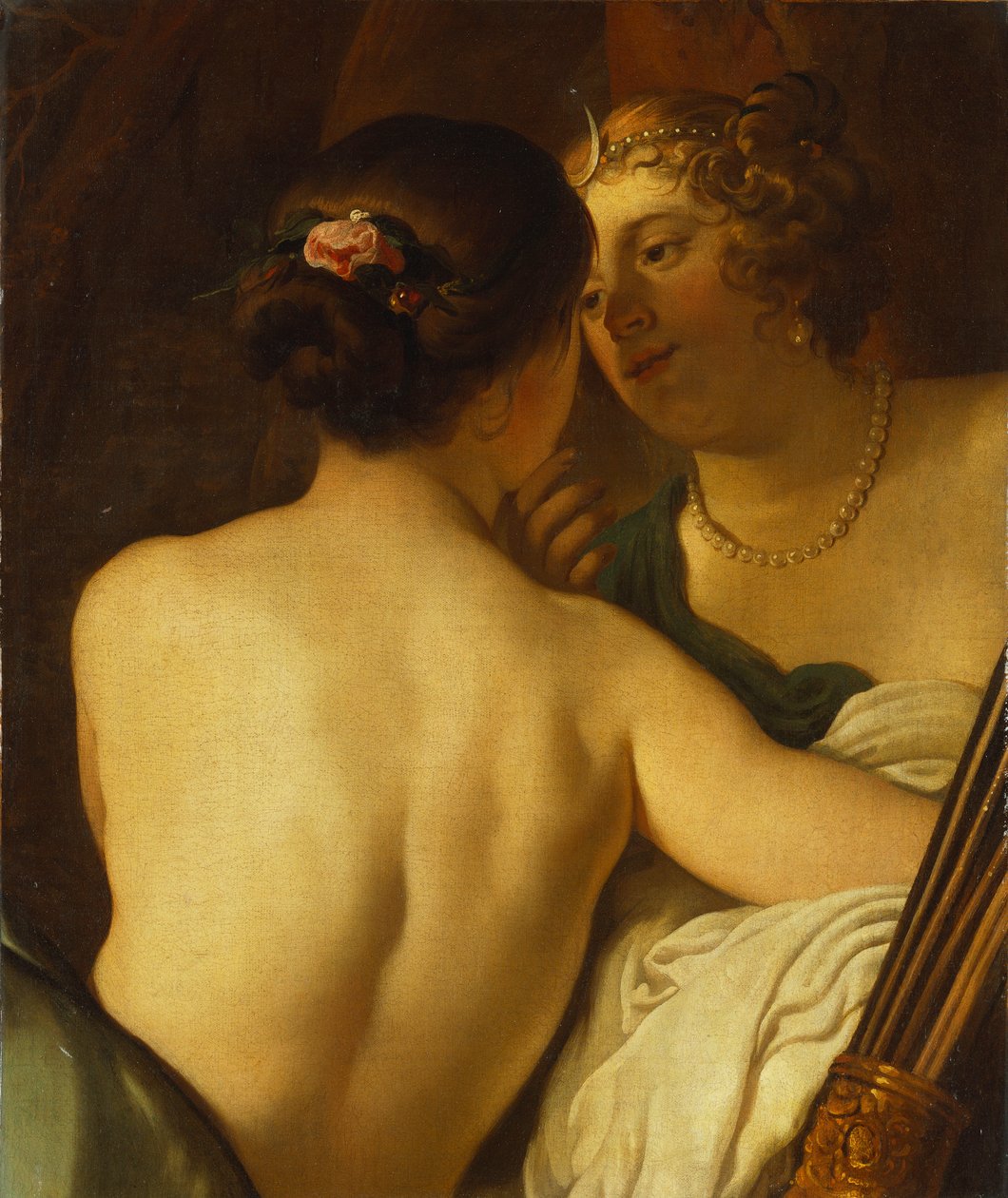 Jupiter Diana képében elcsábítja Callistót alkotó: Gerrit van Honthorst