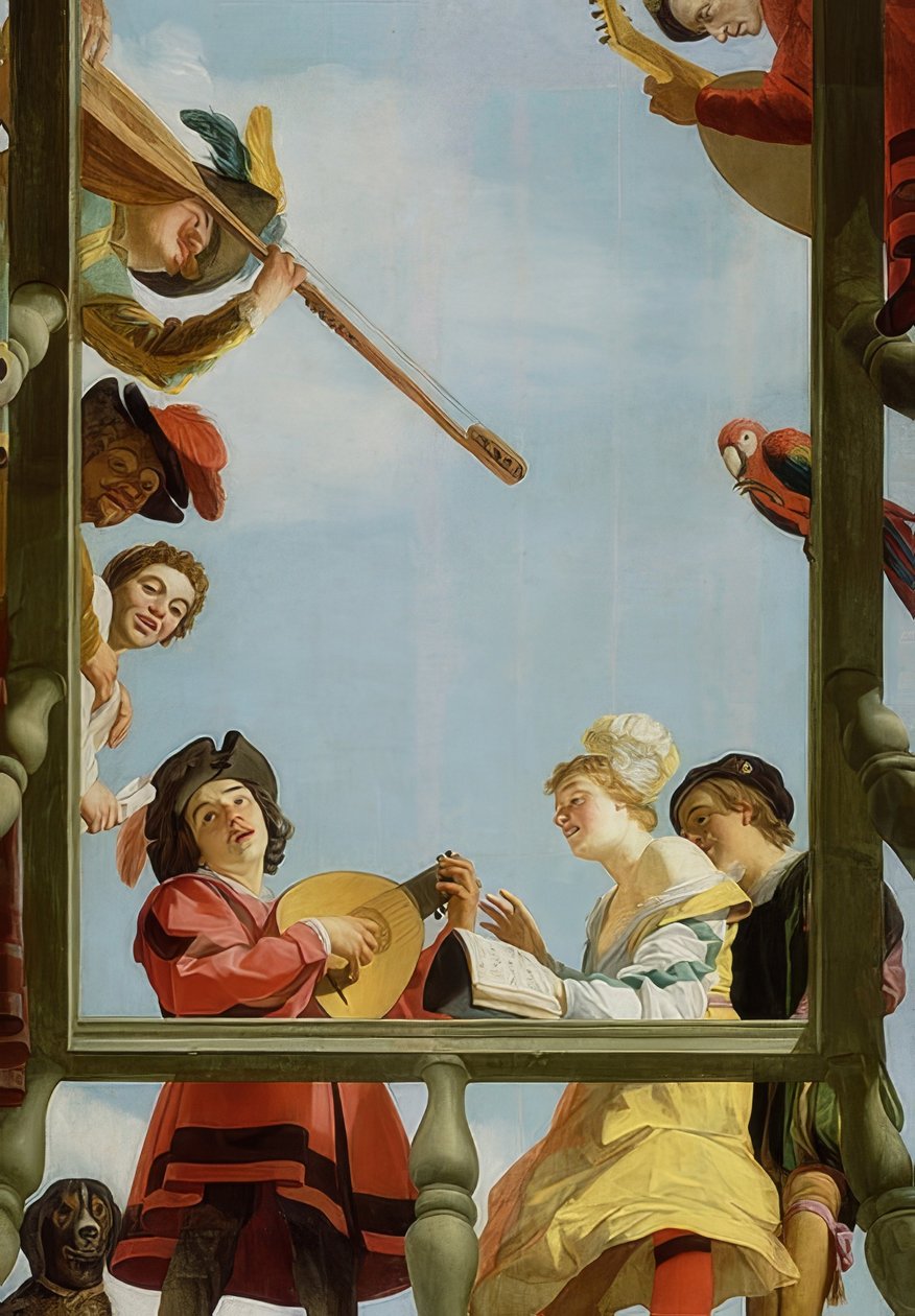 Zenei csoport az erkélyen. 1622 alkotó: Gerrit van Honthorst