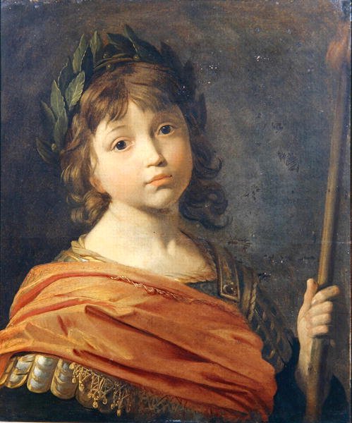 Rupert herceg (1619-82) kisfiúként, mint Mars (olaj, vászon) alkotó: Gerrit van Honthorst