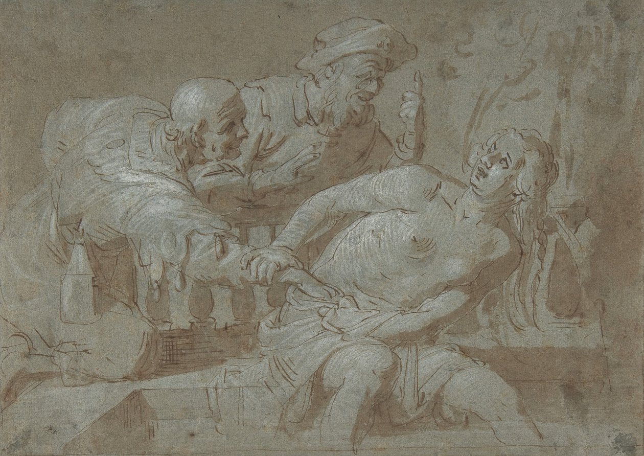 Susanna and the Elders, 17. század eleje-17. század közepe. alkotó: Gerrit van Honthorst