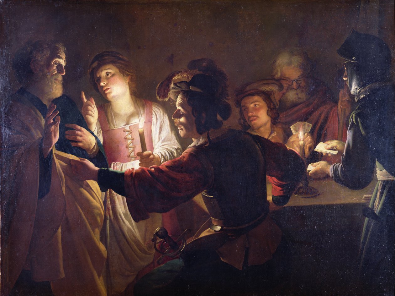 Szent Péter tagadása, 1620 körül alkotó: Gerrit van Honthorst
