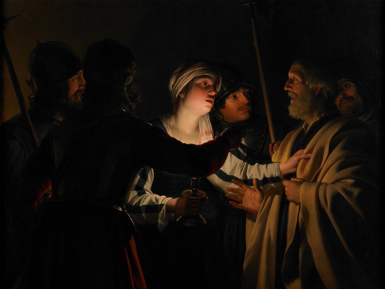 Szent Péter tagadása, 1623 körül alkotó: Gerrit van Honthorst