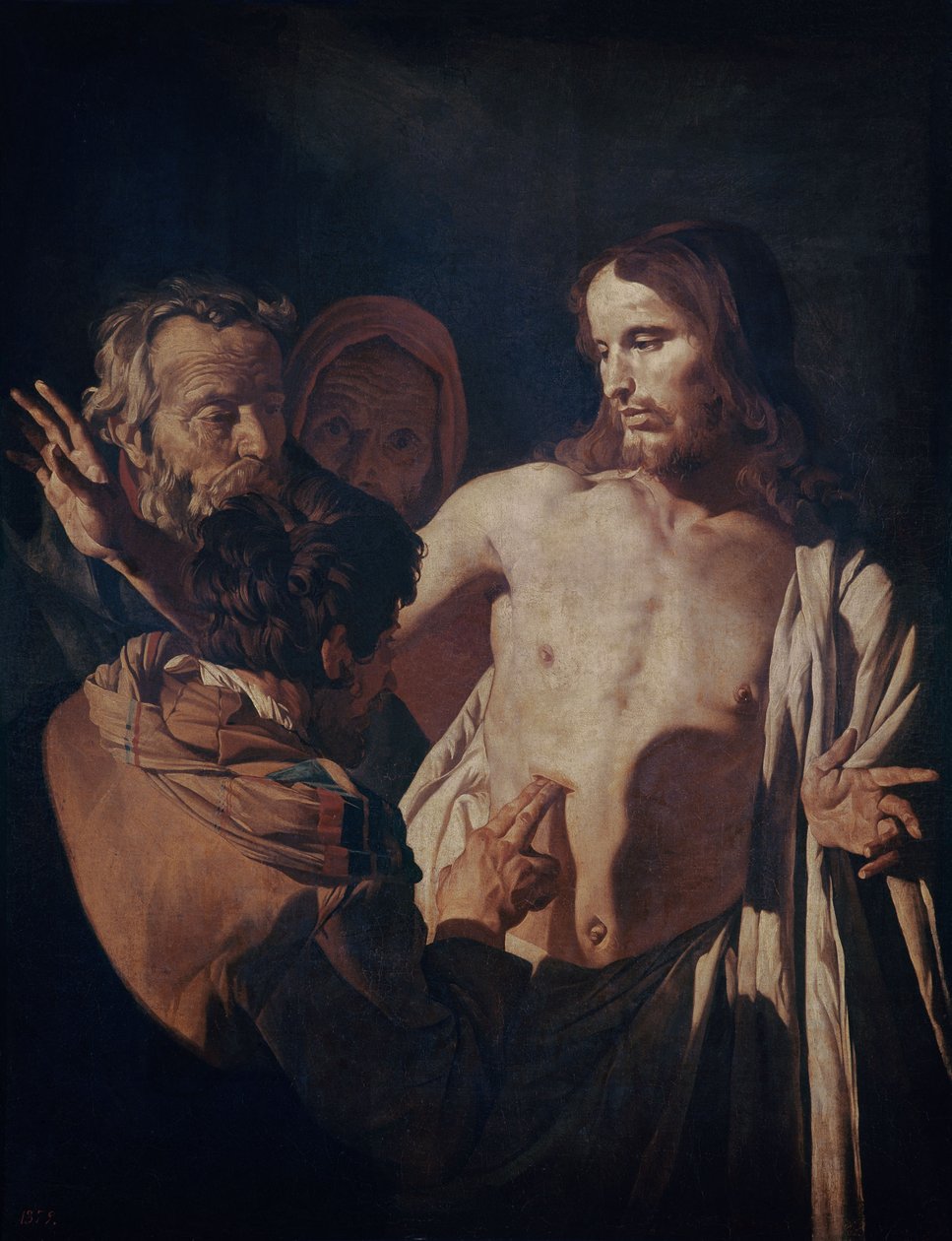 Szent Tamás hitetlensége, 1620 körül (olaj, vászon) alkotó: Gerrit van Honthorst