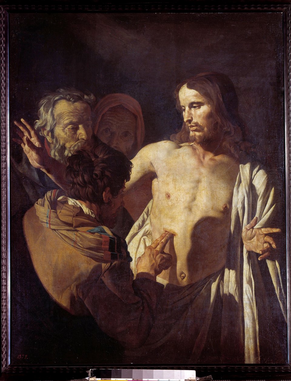 Szent Tamás hitetlensége Megérinti Krisztus sebeit megmenti, hogy higgyen megjelenésében. Gerrit Van Honthorst (1590-1656) festménye alkotó: Gerrit van Honthorst