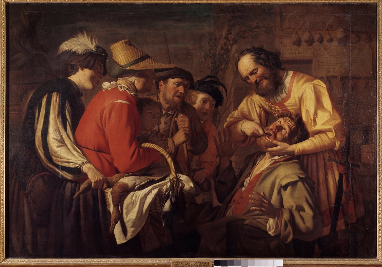 A foghúzó Gerrit Van Honthorst festménye (1590-1656) alkotó: Gerrit van Honthorst