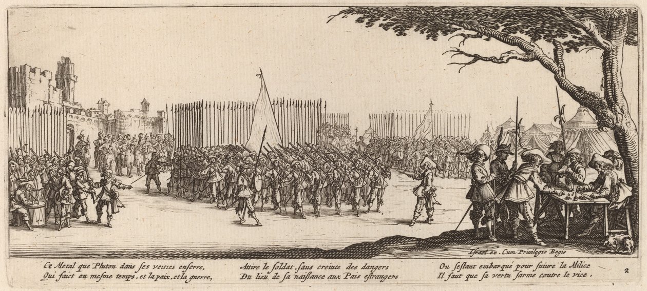 Csapattoborzás alkotó: Gerrit van Schagen after Jacques Callot