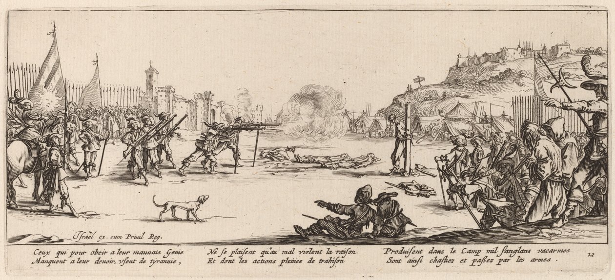 A tüzelőosztag alkotó: Gerrit van Schagen after Jacques Callot