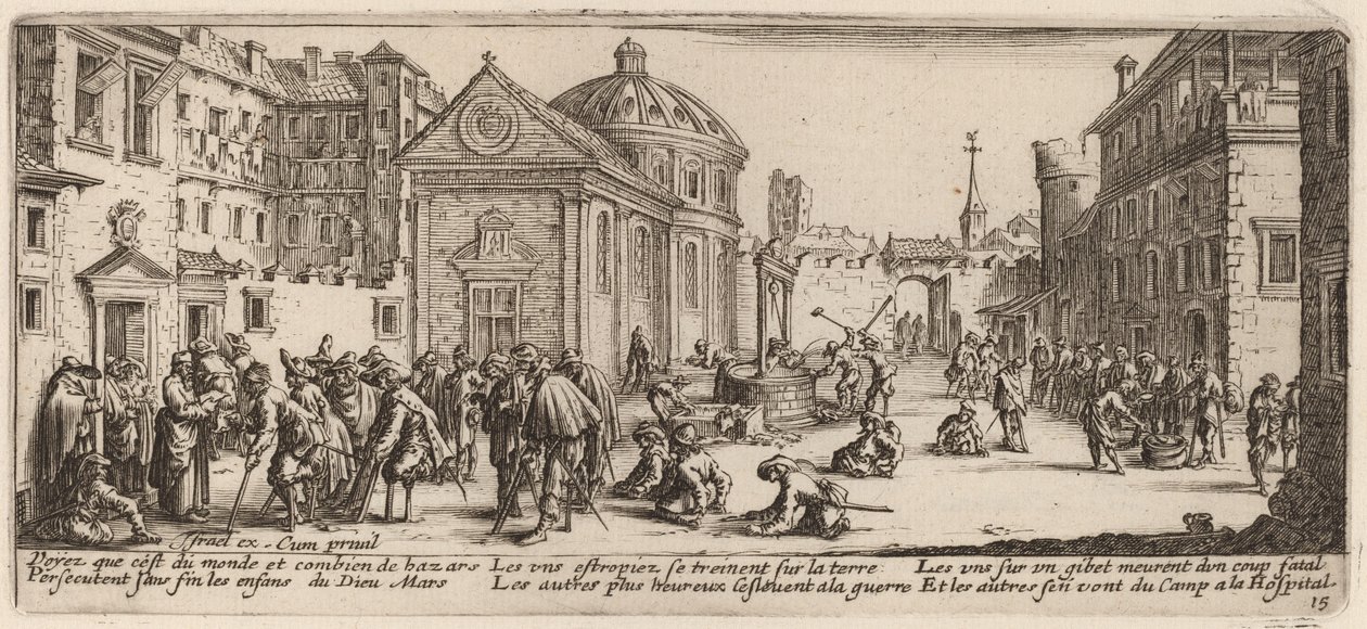 A kórház alkotó: Gerrit van Schagen after Jacques Callot