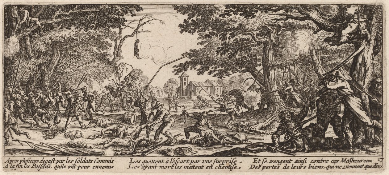 A parasztok megbosszulják magukat alkotó: Gerrit van Schagen after Jacques Callot