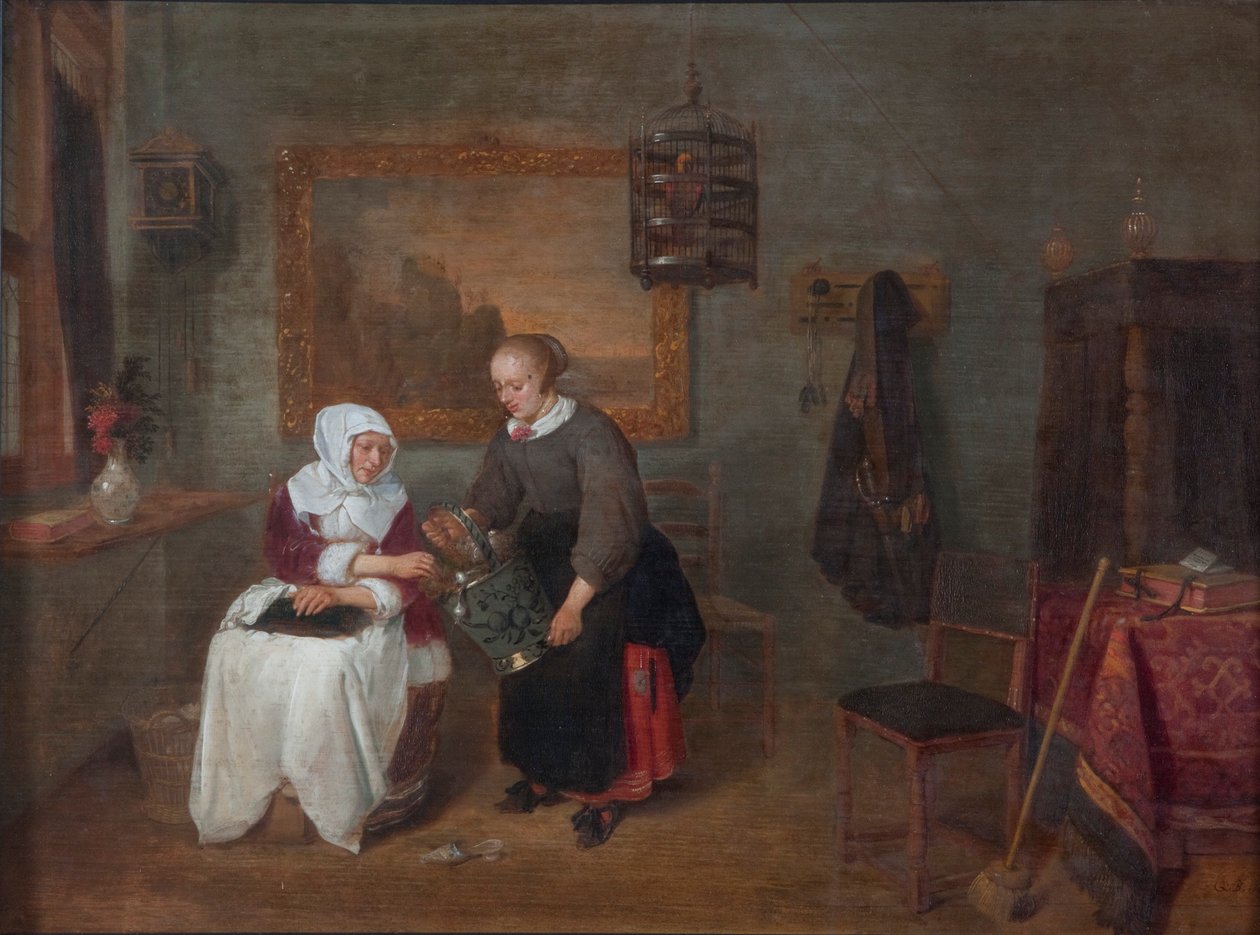 "A holland belső tér", 1640-1658 alkotó: Gerritsz Quiringh van Brekelenkam