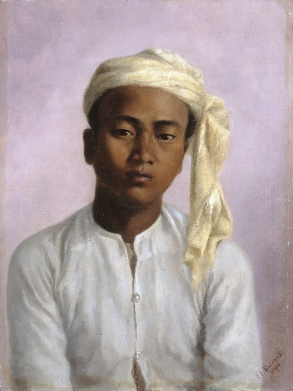 Maung Pe, a Triangulation Survey Party tagja, 1892 alkotó: Gertrude Ellen Burrard