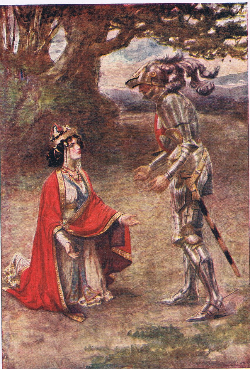 A Vöröskereszt lovagját teljesen legyőzték, a Történetek a Tündérkirálynőtől a George Harrap and Company kiadásában alkotó: Gertrude E. Demain (after) Hammond