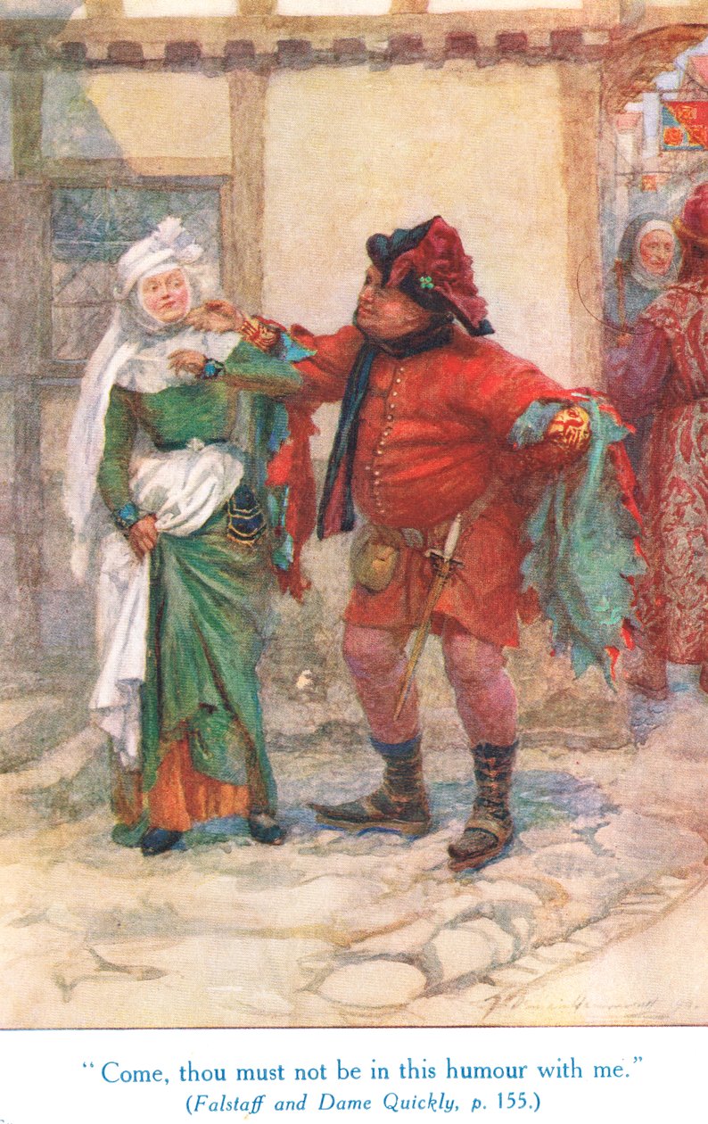 „Gyere, ne légy velem ebben a humorban” – illusztráció a George Harrap & Son kiadásában megjelent „Shakespeare történetei az angol királyokról” című könyvből. alkotó: Gertrude E. Demain Hammond
