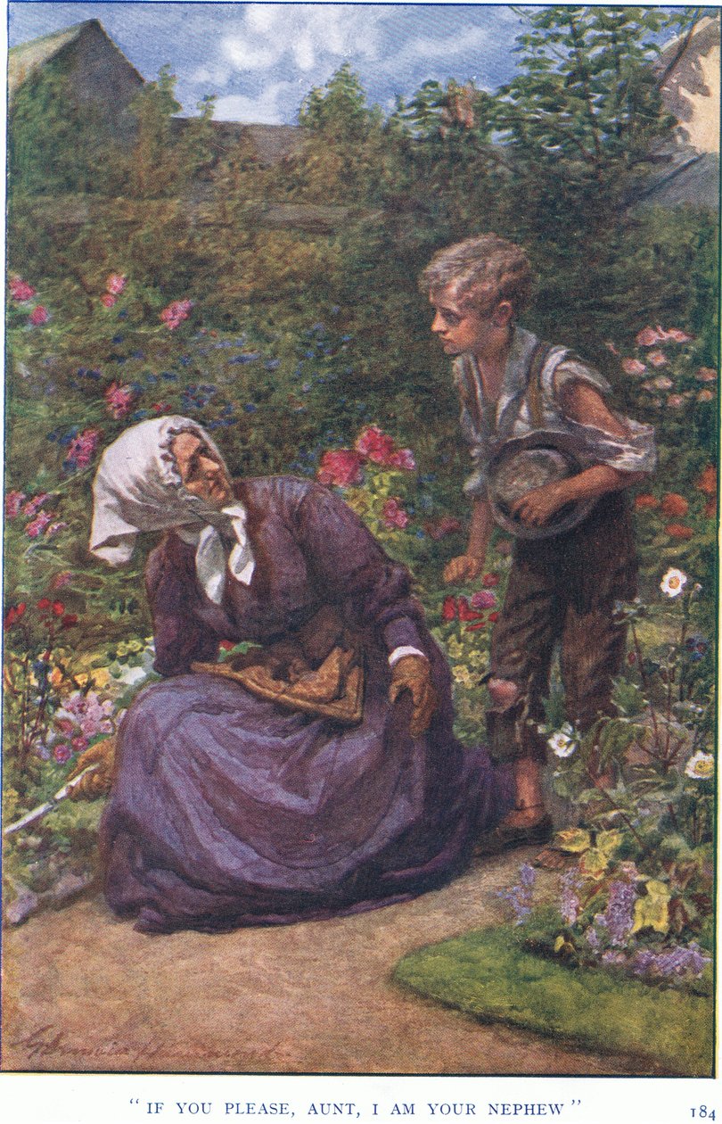 – Ha kérem, néni, én vagyok az unokaöccse. alkotó: Gertrude E. Demain Hammond