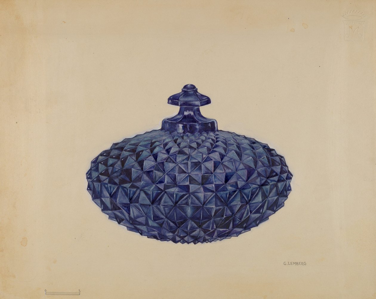 Fedett vajas tál, c. 1936. alkotó: Gertrude Lemberg
