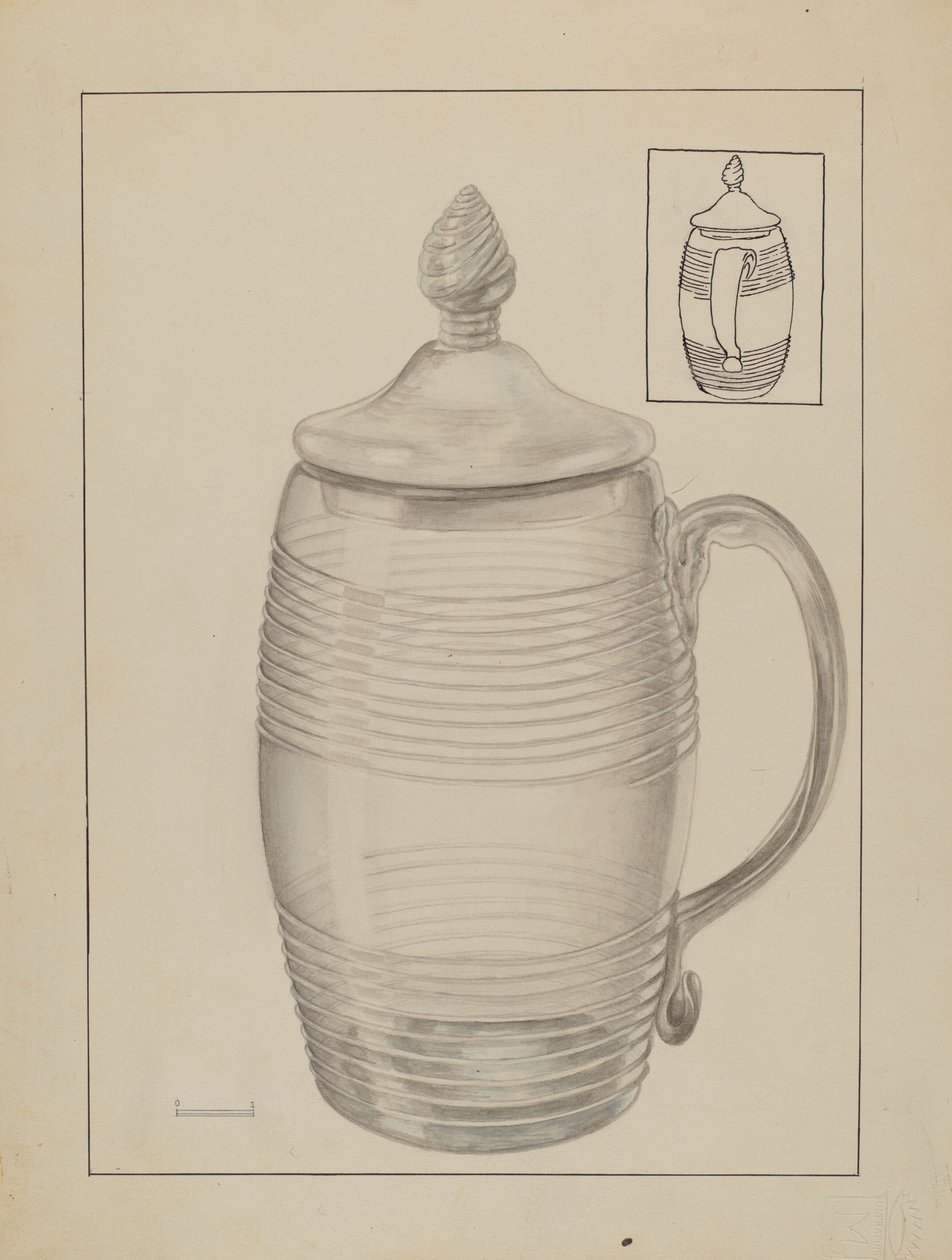 Fedett bögre, c. 1936. alkotó: Gertrude Lemberg