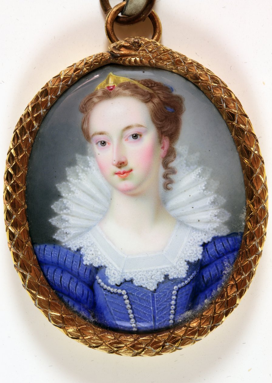 Egy hölgy, akit Elizabeth Robinsonnak hívnak, Mrs. Montagu (zománc) alkotó: Gervase (attr.to) Spencer