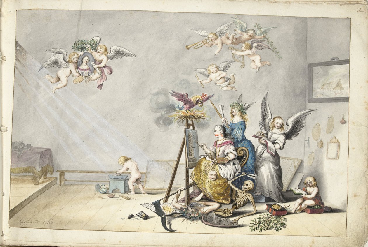 A festészet győzelme a halál felett alkotó: Gesina ter Borch (signed by artist)