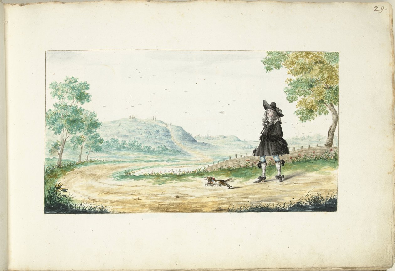Futó úriember országúton alkotó: Gesina ter Borch (signed by artist)