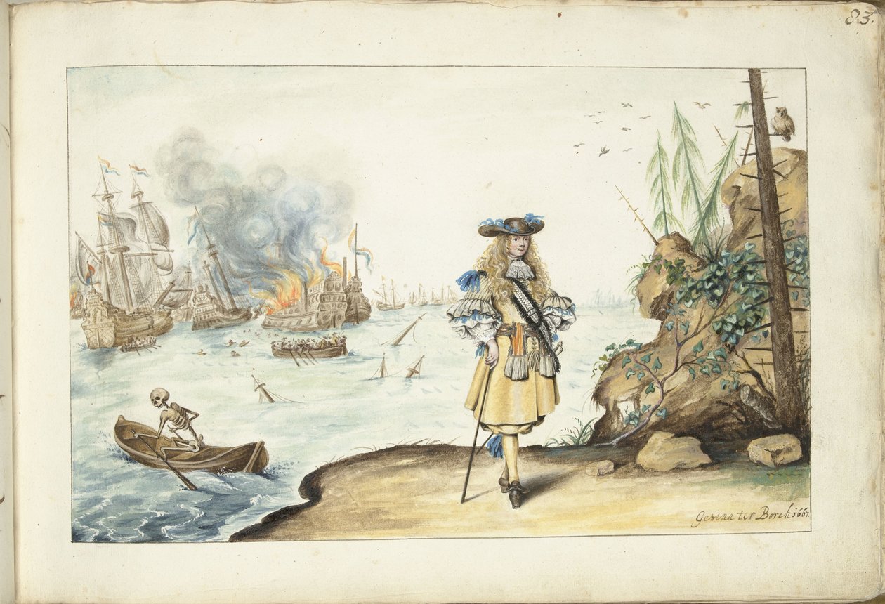 Mózes a parton, Harwichban alkotó: Gesina ter Borch (signed by artist)