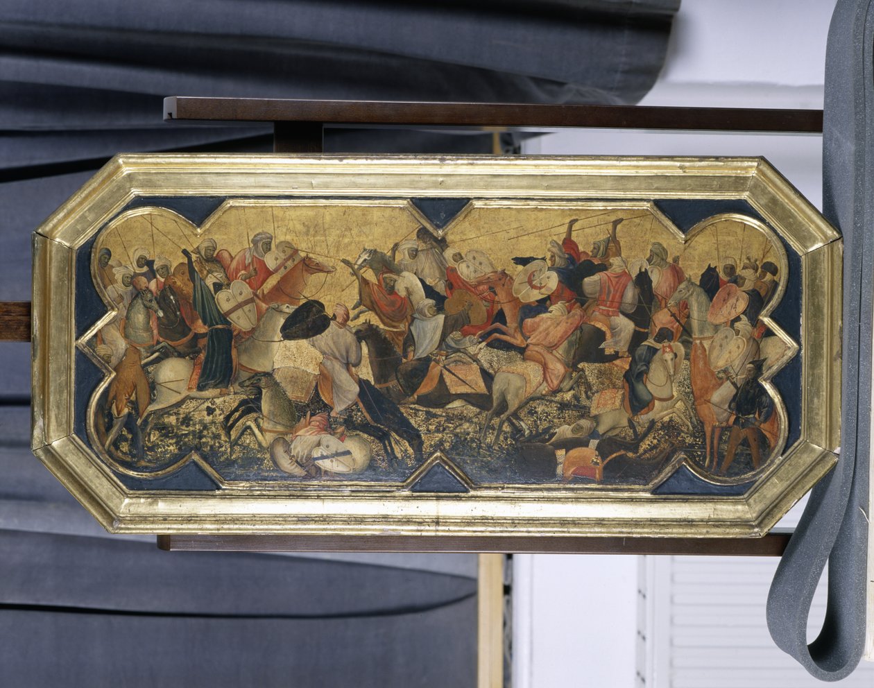 Csatajelenet keleti lovagokkal, 1425 körül (tempera nyárfán) alkotó: Gherardo Starnina