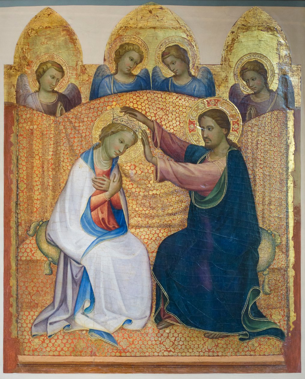 Szűz Mária megkoronázása angyalokkal, 1404 körül (tempera és levélarany, tábla) alkotó: Gherardo Starnina
