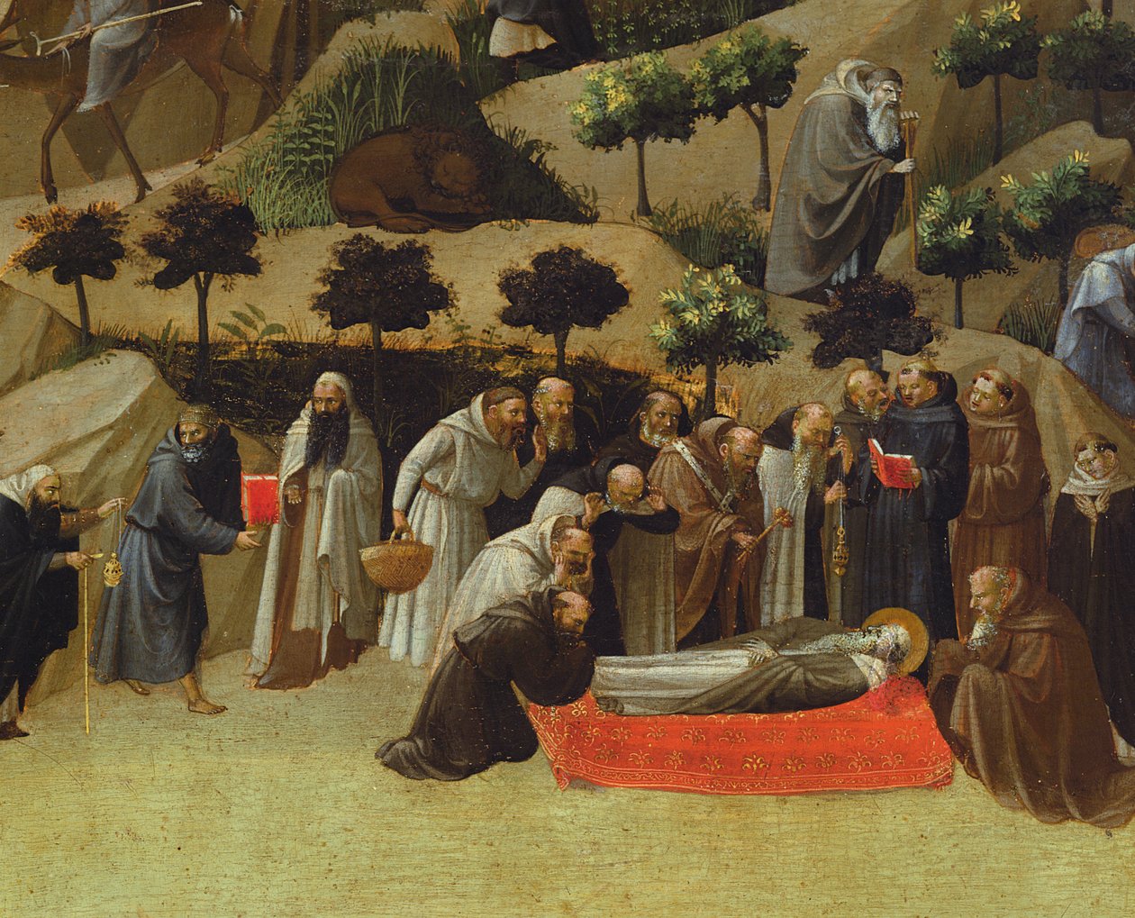 Thebaid részlete, egy szent halála, 1410 körül (tempera a panelen) alkotó: Gherardo Starnina