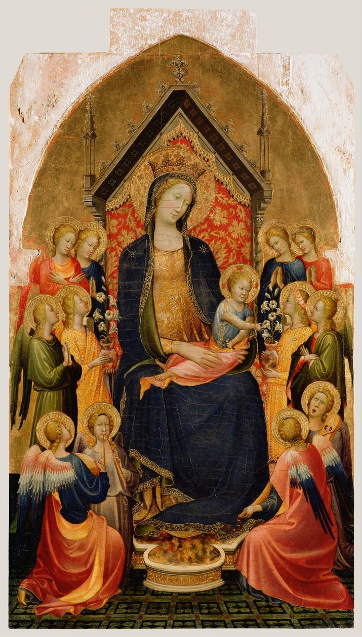 Madonna és gyermek zeneangyalokkal, 1410 körül alkotó: Gherardo Starnina