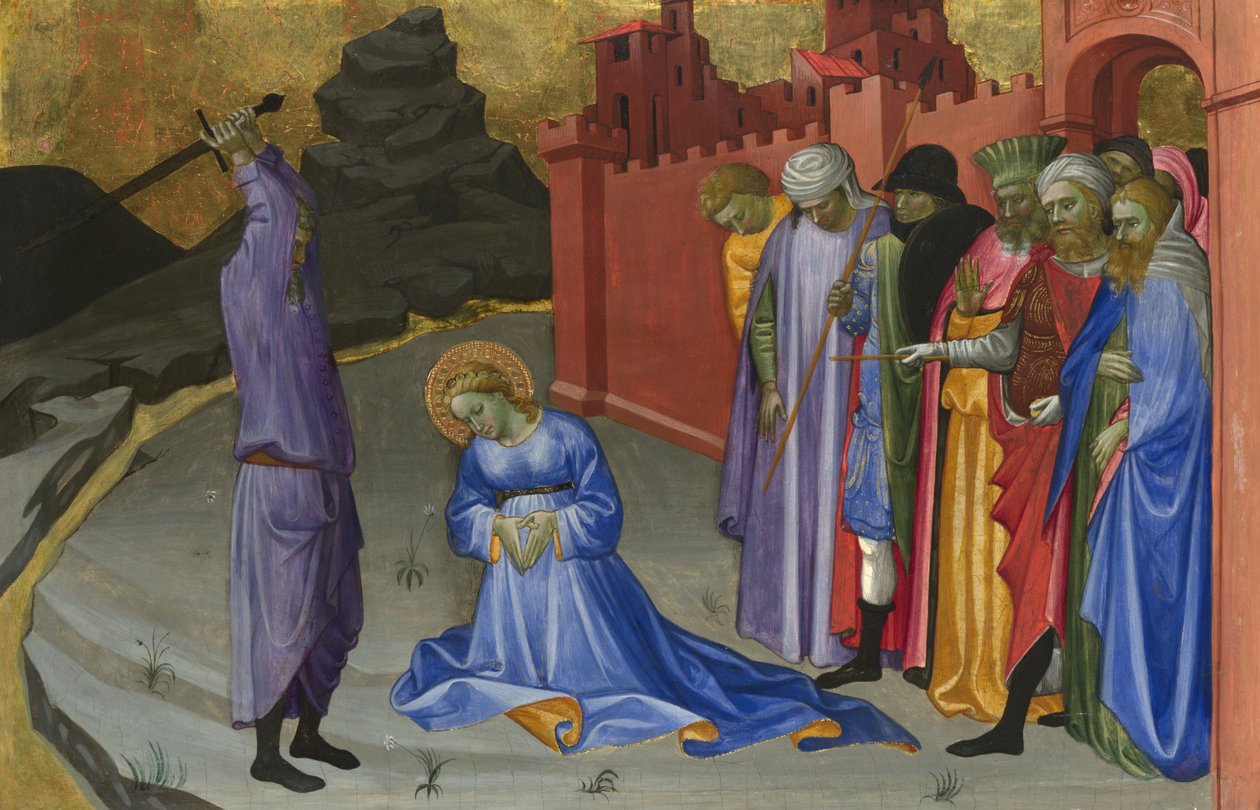 Szent Margit lefejezése, 1409 körül (tojástempera nyárfán) alkotó: Gherardo Starnina