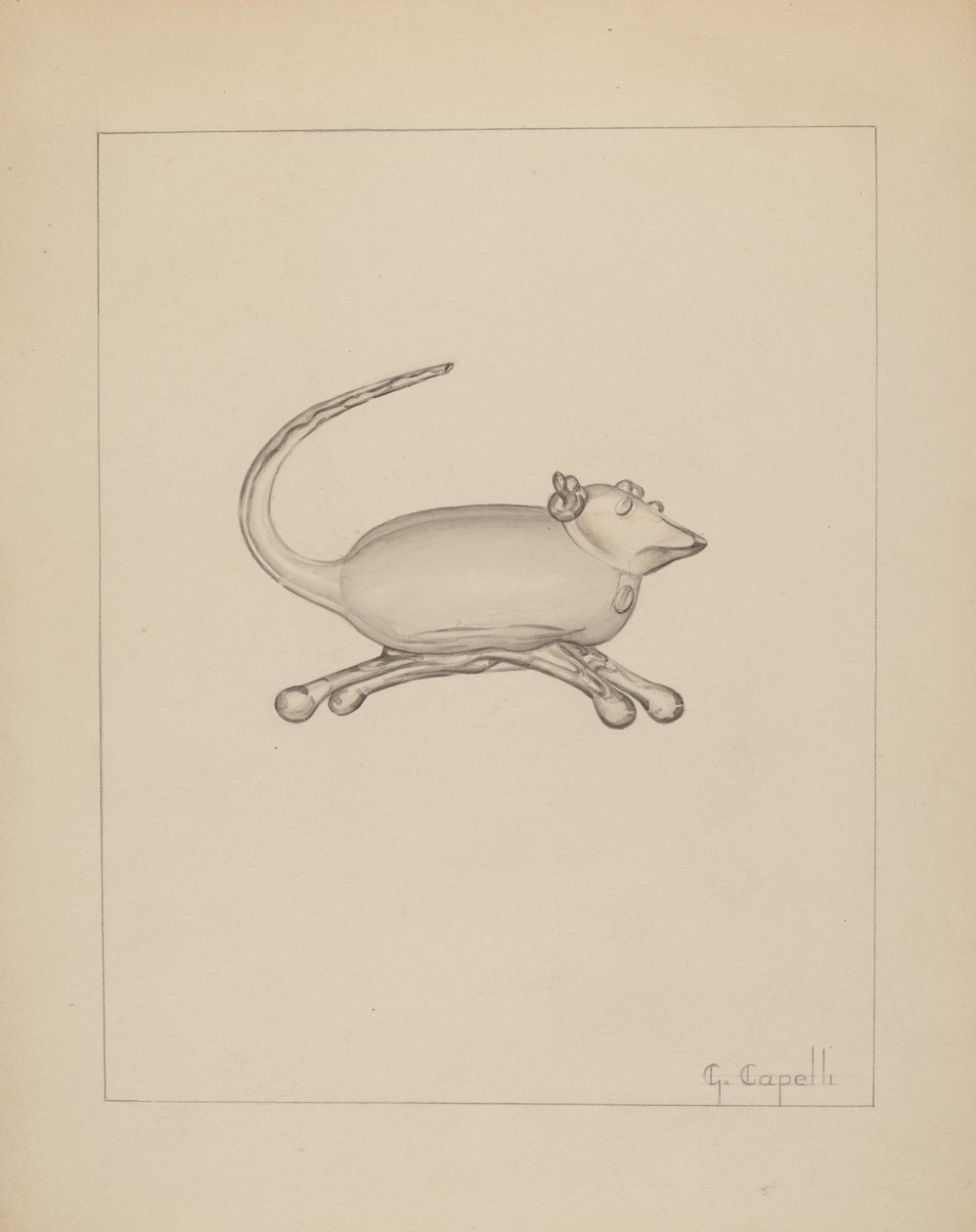 Egér, c. 1937. alkotó: Giacinto Capelli