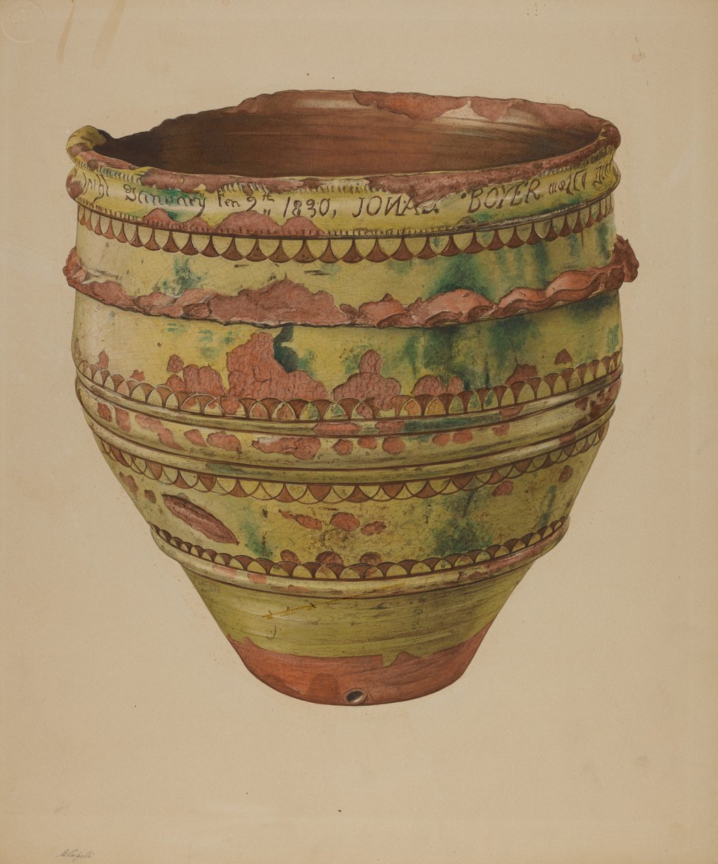 Viszlát. Német Jardiniere, 1939 körül. alkotó: Giacinto Capelli