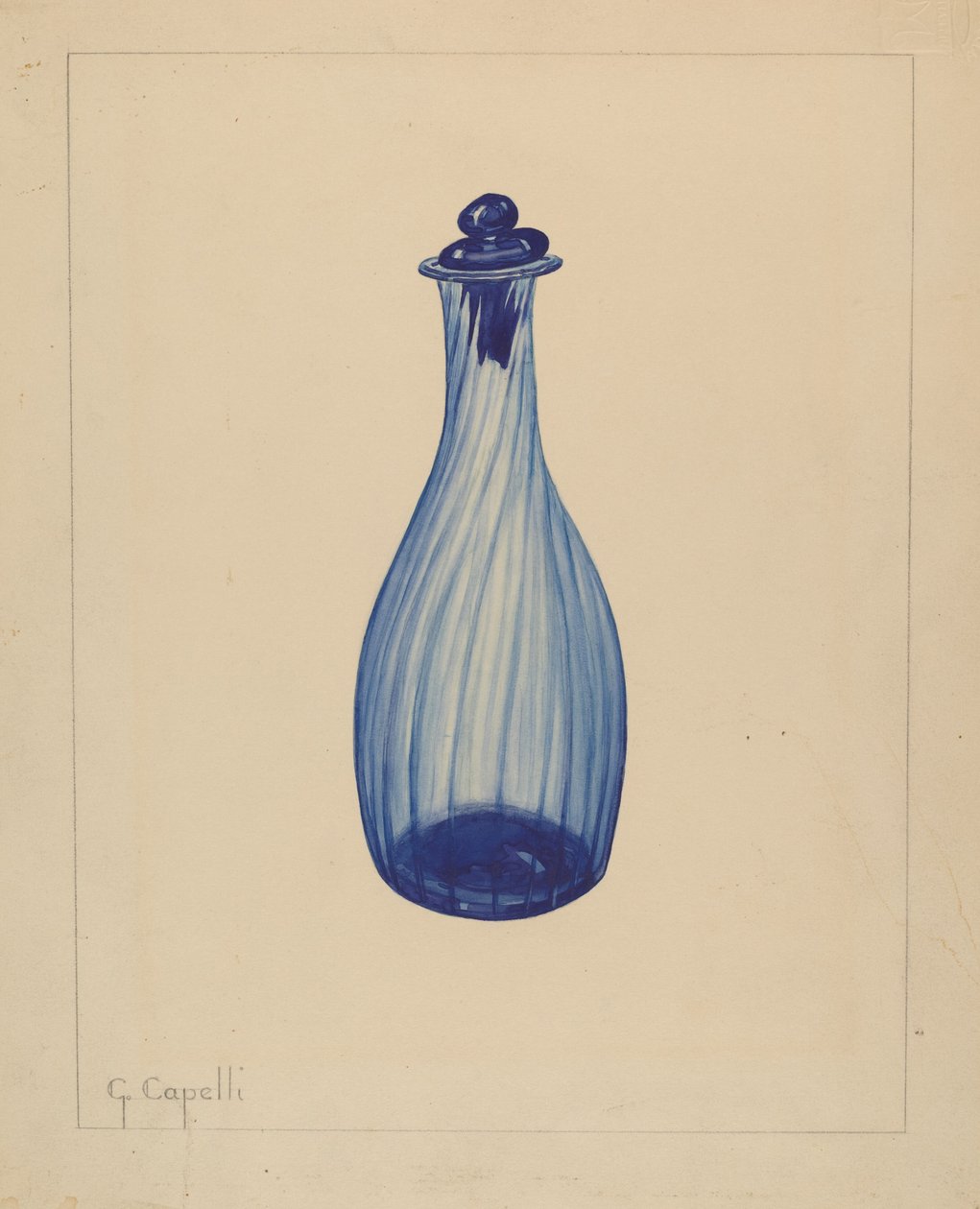 WC vizes palack, 1937. alkotó: Giacinto Capelli