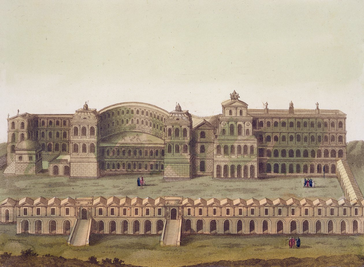 A Caesarok palotája, Róma, Jules Ferrario "Le Costume Ancien et Moderne" című művéből, kiadva az 1820-30-as években. alkotó: Giacomo Bussi