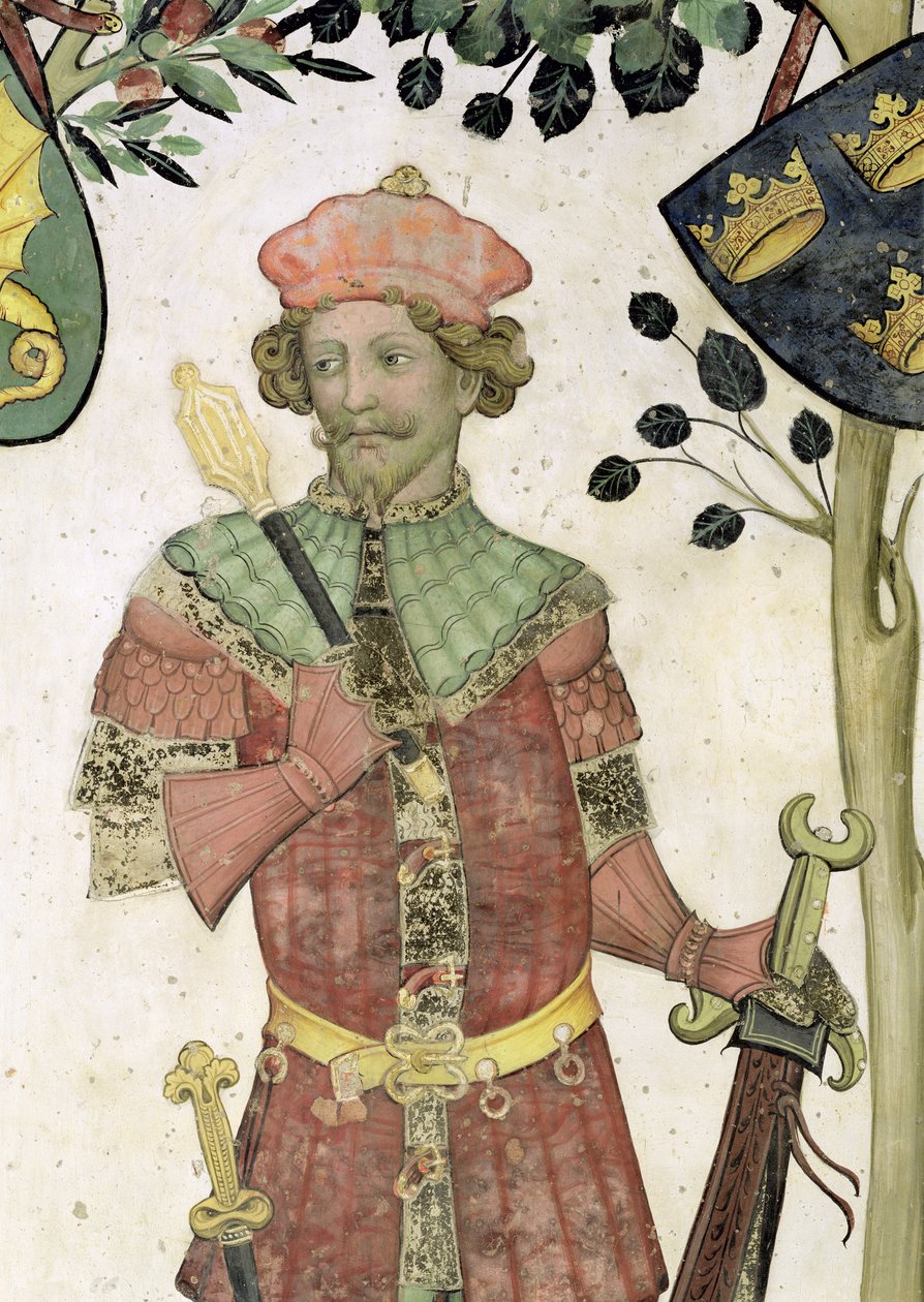 A kilenc érdemes és a kilenc érdemes nő, Júdás Makkabeus részlete, 1418-30 alkotó: Giacomo Jaquerio