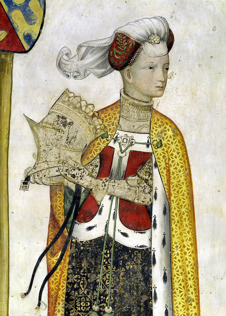 A kilenc méltó és a kilenc érdemes nő, Lampeto részlete, 1418-30 alkotó: Giacomo Jaquerio