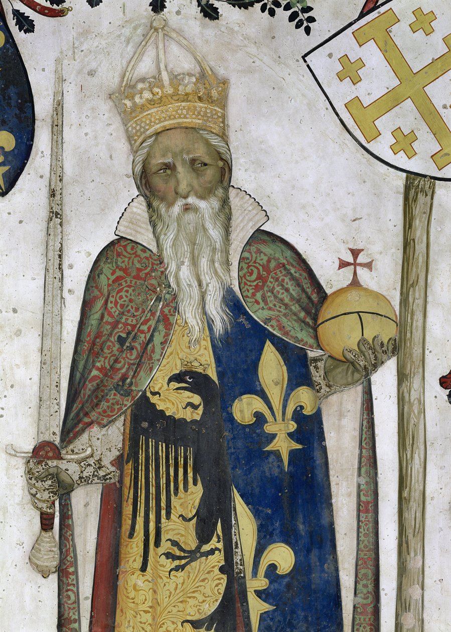 A Kilenc Méltóság, Nagy Károly részlete (747-814) 1418-30 alkotó: Giacomo Jaquerio