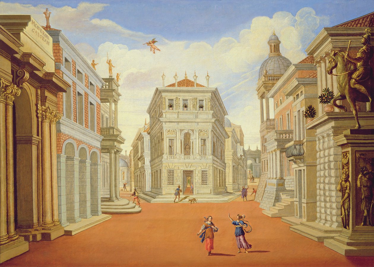 II. felvonás, I. és VIII. jelenet alkotó: Giacomo Torelli