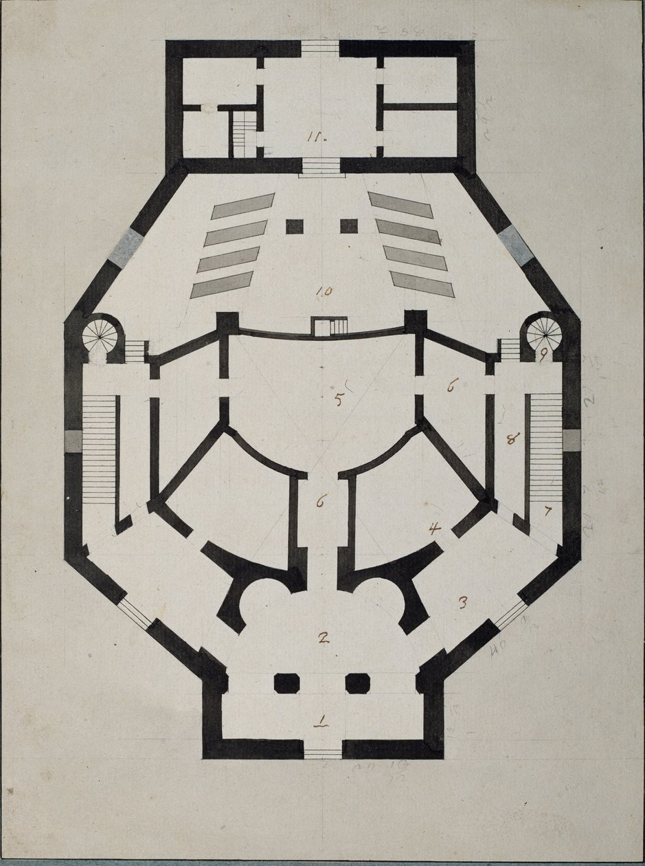 Emeleti alaprajz alkotó: Giacomo Antonio Domenico Quarenghi