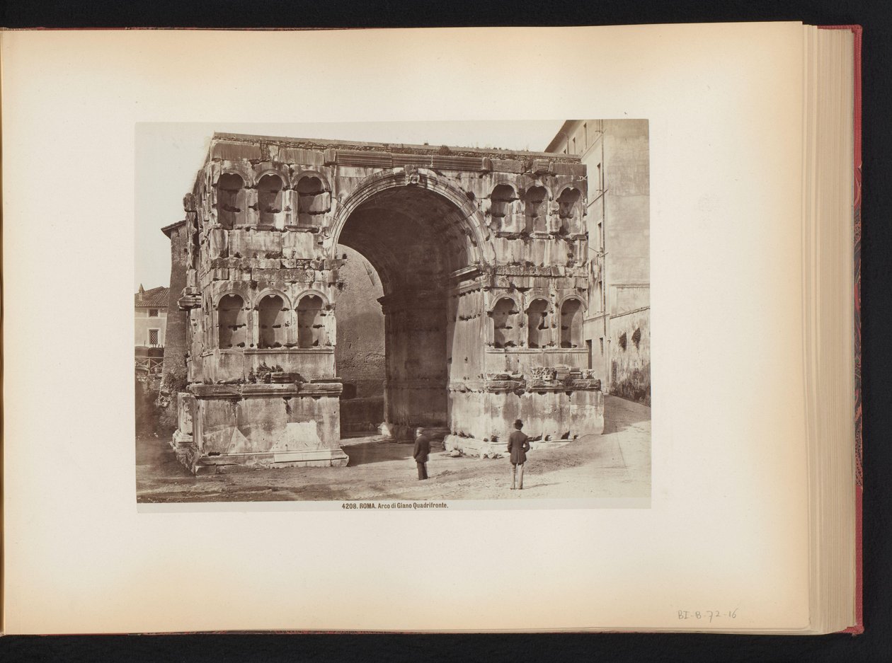 Janus diadalíve Rómában, Olaszországban Roma. Arco di Giano quadrifronte (cím a tárgyon) alkotó: Giacomo Brogi