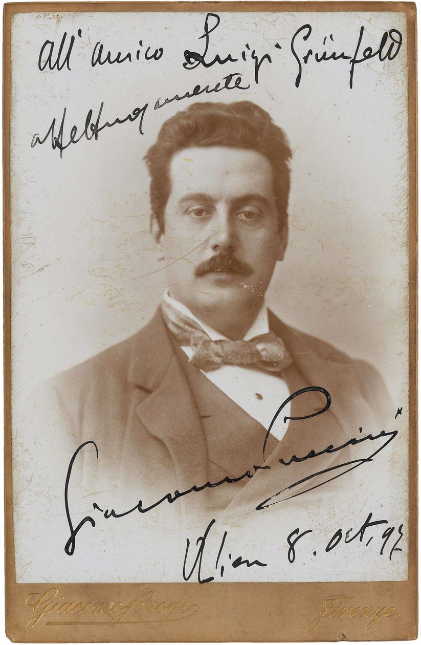 Giacomo Puccini 1858-1924, 1897 zeneszerző portréja. alkotó: Giacomo Brogi
